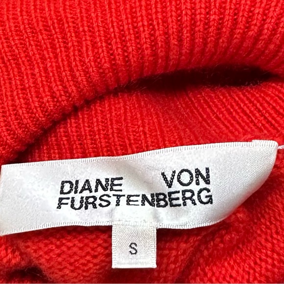 Diane von Furstenberg ColorBlock Cashmere Wool Turtleneck Sweater Anthropologie - Picture 6 of 12